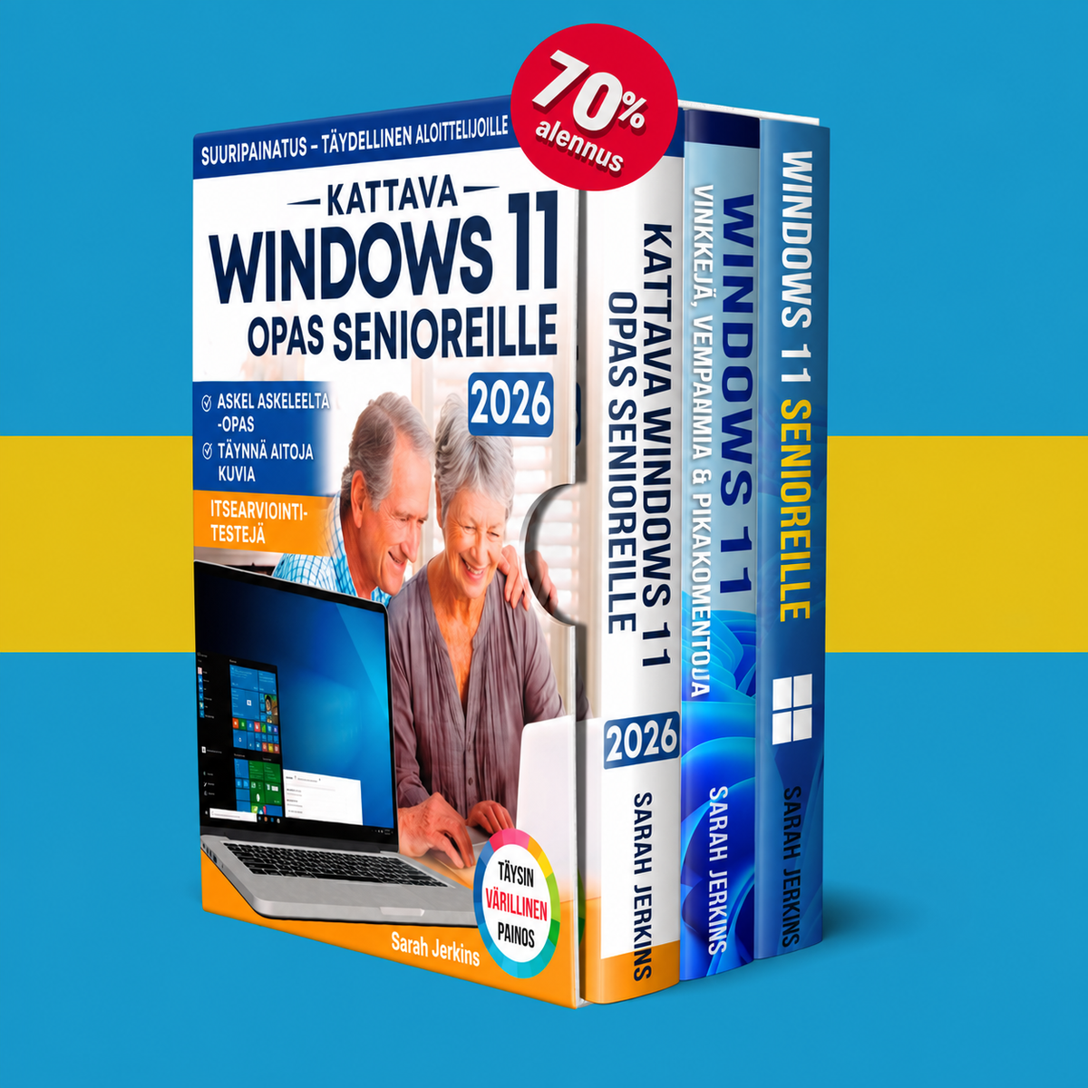 E-kirjaopas Windows 11 senioreille + 2 BONUSTA - Digitaalinen kirja
