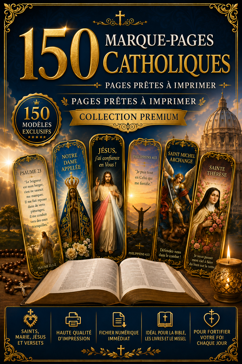 150 marque-pages catholiques