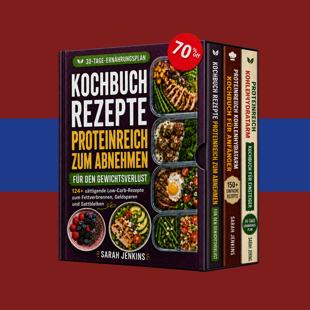 Leitfaden im E-Book-Format Das ultimative Paket: proteinreiche, kohlenhydratarme Rezepte + 2 BONI - Digitales Buch
