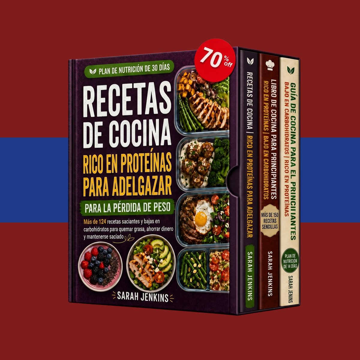 El paquete definitivo: recetas ricas en proteínas y bajas en carbohidratos + 2 BONOS