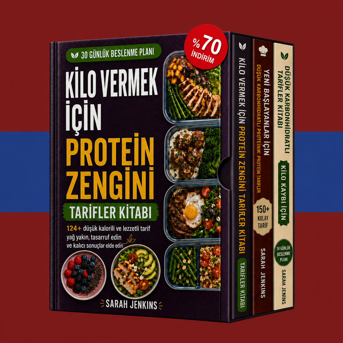 Nihai Paket: Yüksek Proteinli, Düşük Karbonhidratlı Tarifler + 2 BONUS
