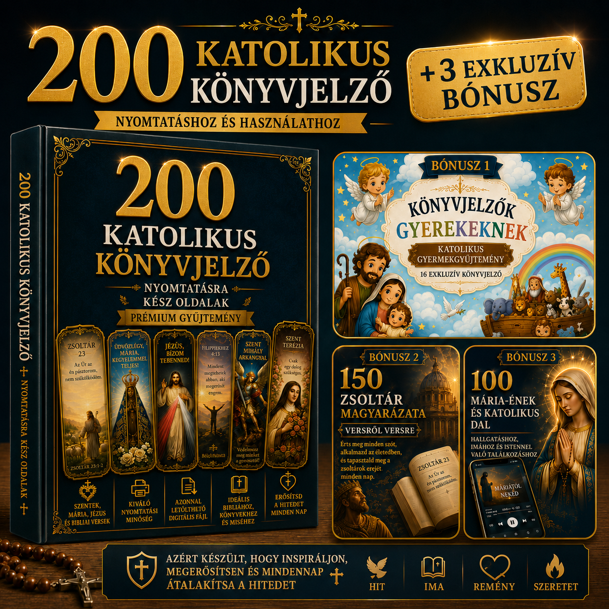 200 katolikus könyvjelző 3 exkluzív bónusszal