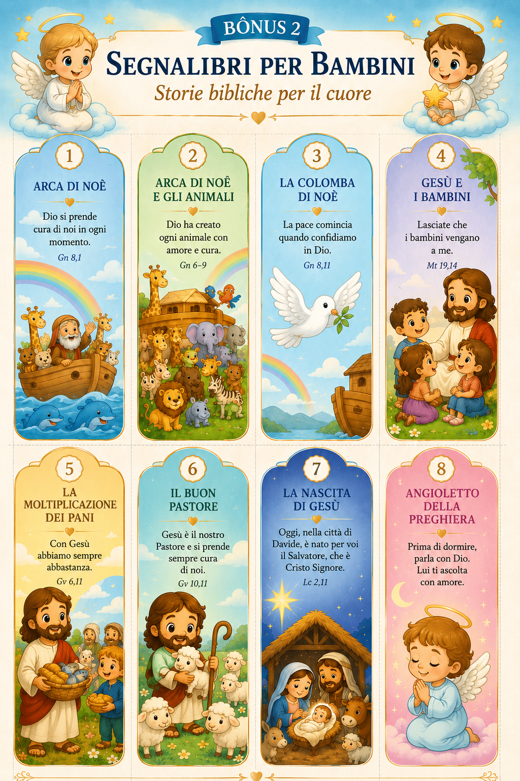 16 segnalibri per bambini