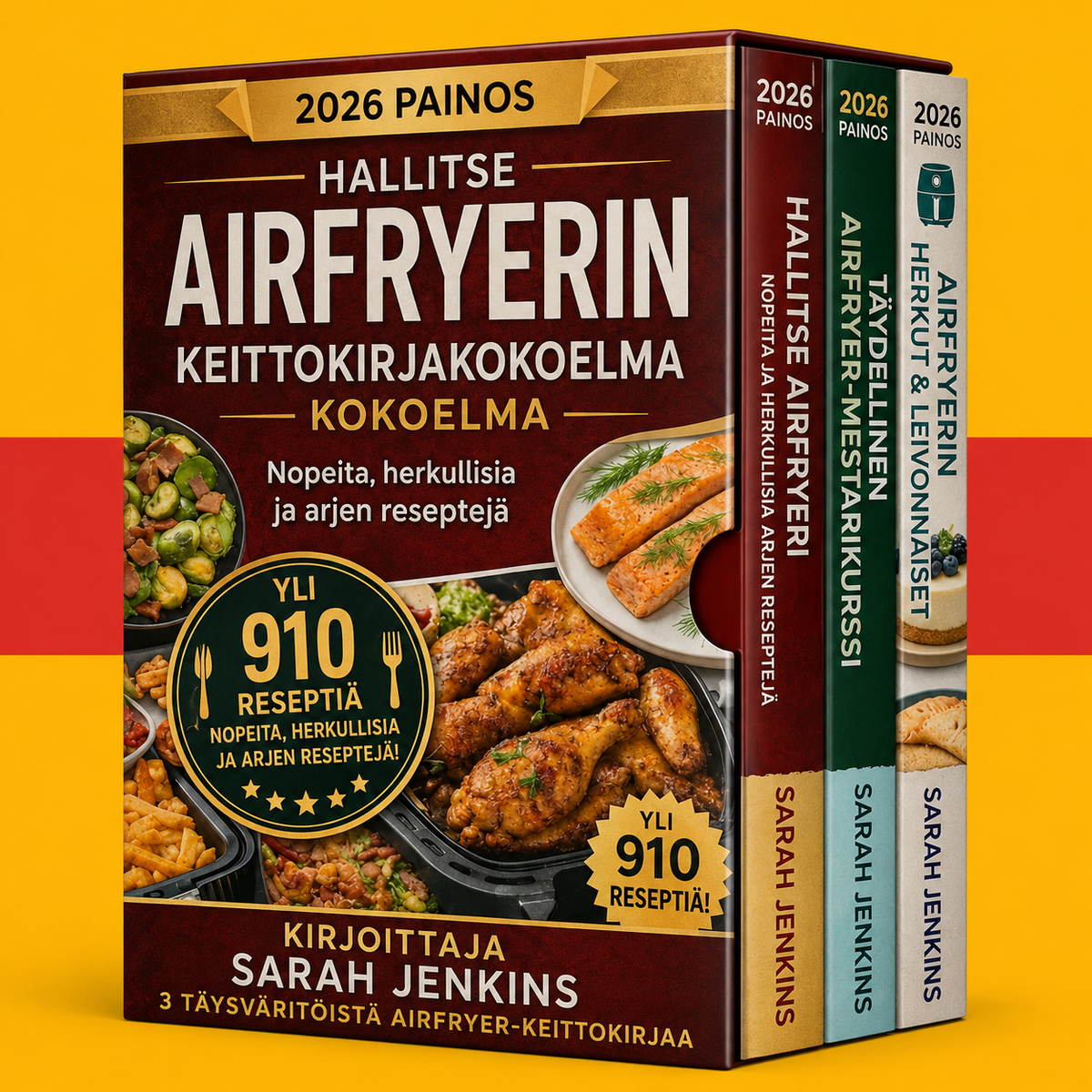 E-kirjaopas Airfryer-keittokirja aloittelijoille + 2 BONUSTA - Digitaalinen kirja