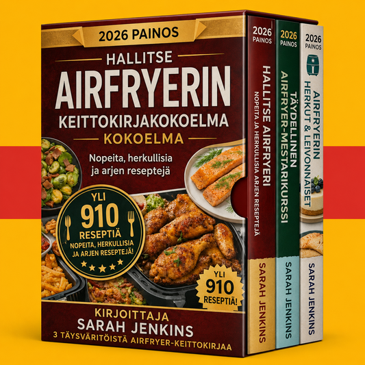 E-kirjaopas Airfryer-keittokirja aloittelijoille + 2 BONUSTA - Digitaalinen kirja