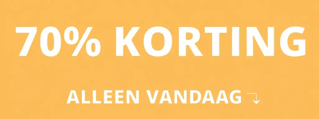 70% kortingsbanner