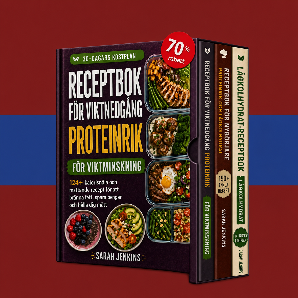 Guide i e-bokformat Det ultimata paketet: recept med hög proteinhalt, lågkolhydrat + 2 BONUSAR - Digital bok