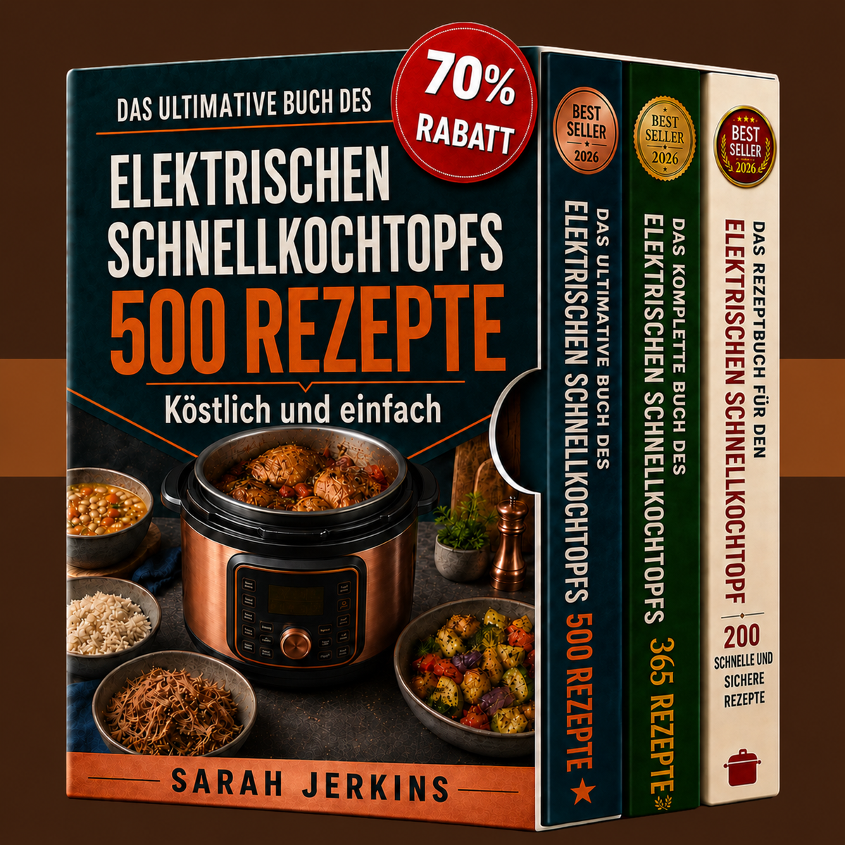 Elektrischer Schnellkochtopf: 500 Köstliche, Einfache und Praktische Rezepte + 2 Boni