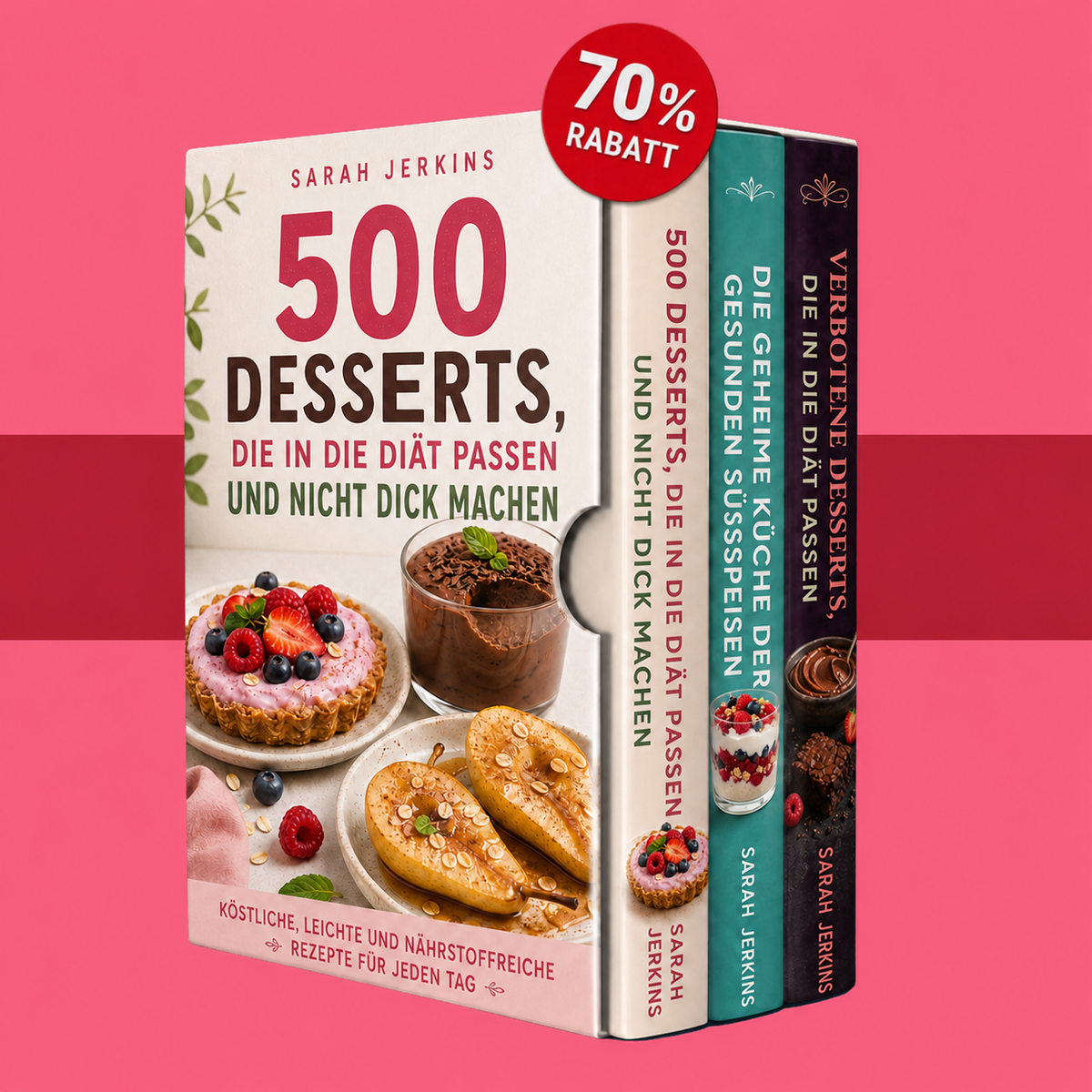 E-Book-Ratgeber 500 Diät-Freundliche Desserts + 2 BONI - Digitales Buch