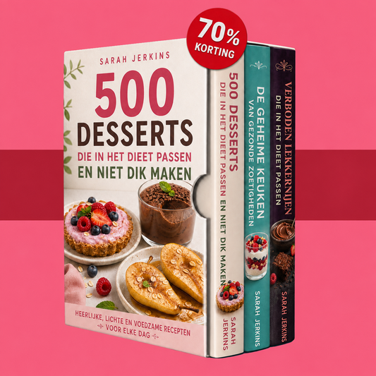 E-bookgids 500 Dieetvriendelijke Desserts + 2 BONUSSEN - Digitaal boek