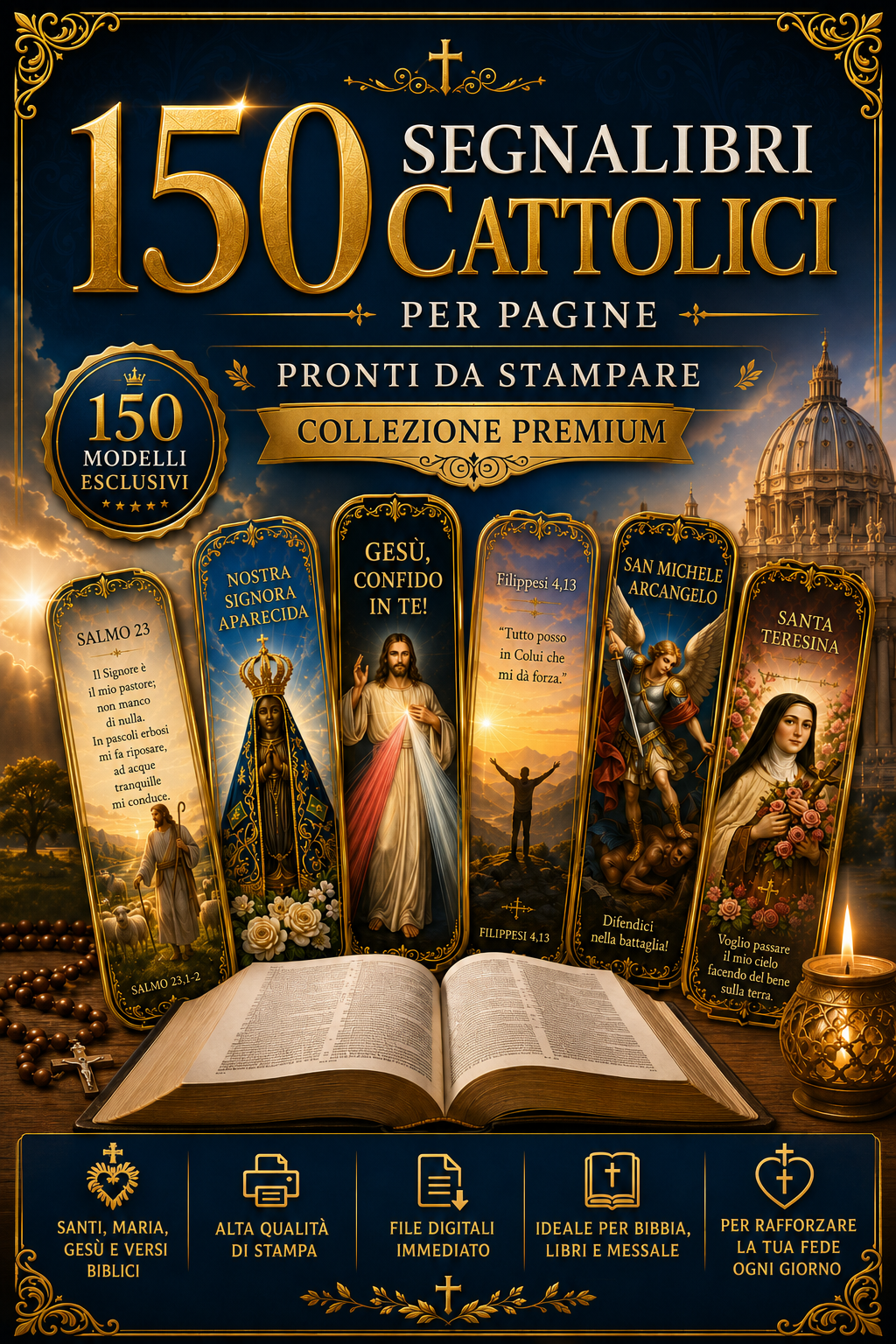 150 segnalibri cattolici